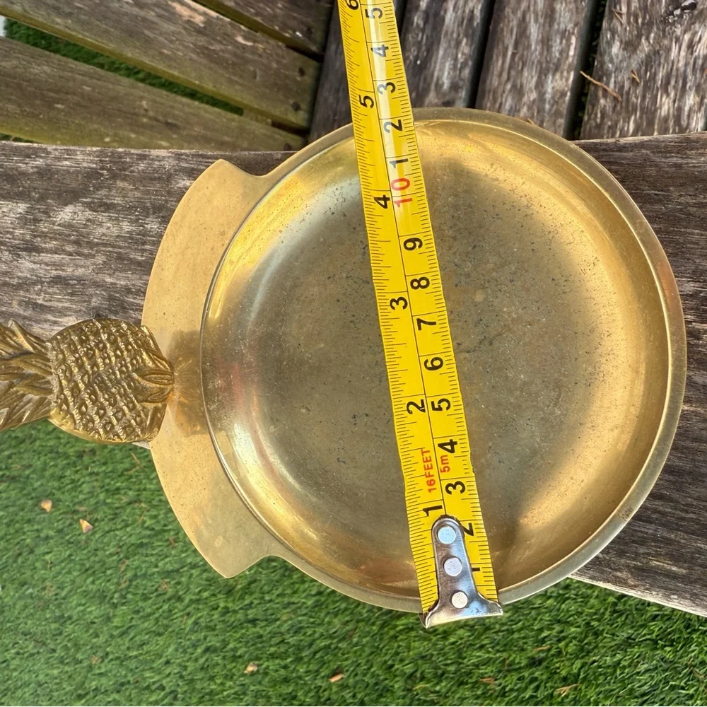 Solid Brass Candy Bowl‎ Ring Jewelry Dish 5.5” Gold
